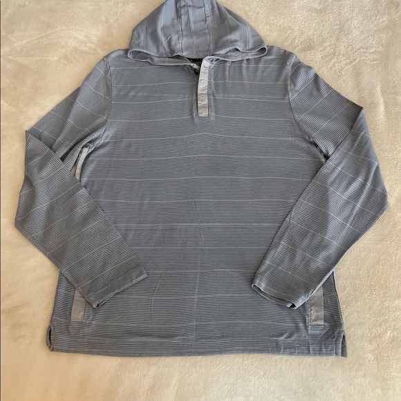 Kenneth Cole Reaction Striped Hooded Henley - Size XL - Picture 9 of 15